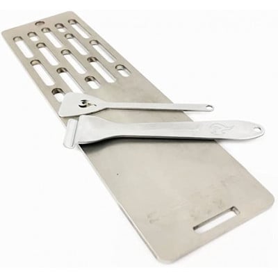 フェニックスライズの鉄板「チタン(ハーフタイプ)」専用ヘラと取っ手付き1セット【配送不可地域：離島・沖縄県】