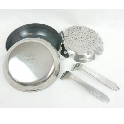 フェニックスライズのソロ用フライパン「コメット」とコメット用七輪「ひとり酒」ふた・取っ手付き1セット【配送不可地域：離島・沖縄県】