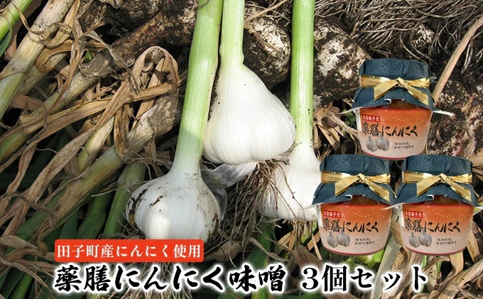 薬膳にんにく味噌3個セット【田子町産にんにく使用】