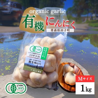 やまもと農産のオーガニックにんにく Mサイズ 1kg
