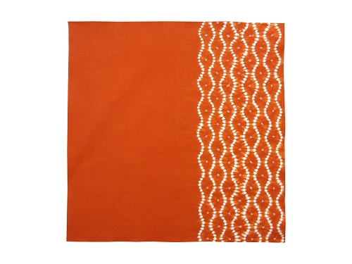 【南部しぼり 茜染】 木綿風呂敷草紫堂 南部茜染 小物 持ち運び 包み 伝統柄 使い易いサイズ