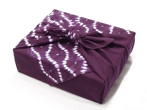 【南部しぼり 紫根染】 木綿風呂敷草紫堂 南部紫根染 小物 持ち運び 包み 伝統柄 使い易いサイズ