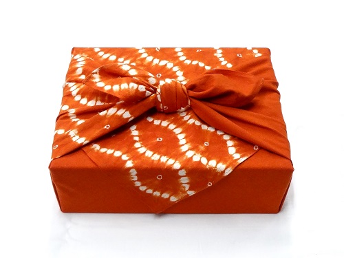 【南部しぼり 茜染】 木綿風呂敷草紫堂 南部茜染 小物 持ち運び 包み 伝統柄 使い易いサイズ