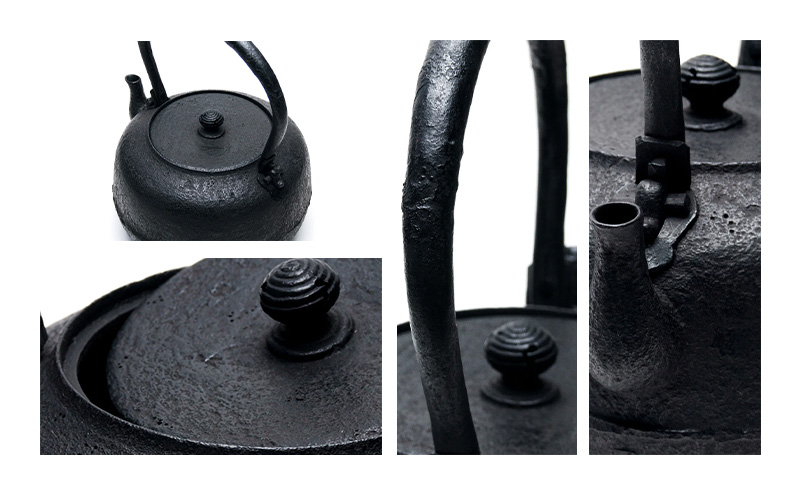 【南部鉄器】姥口宝珠形鉄瓶（大）(うばぐちほうじゅがたてつびん) 仁左衛門釜 3.2L 大容量 鉄瓶 やかん 急須 伝統工芸品 最高級品 プレゼント 観賞用 岩手県 盛岡市 御釜屋 砂鉄製 鉄分 健康増進 鉄分摂取 お茶 直火OK 錆びにくい