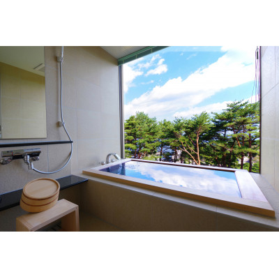 浄土ヶ浜パークホテル「一泊2食ビュッフェペア宿泊券」ビューバス付き和室ツインベッドルーム