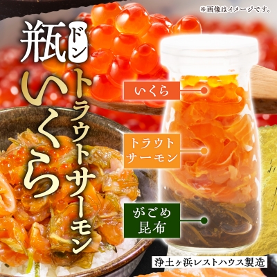 瓶ドン トラウトサーモン入り 3本セット 川秀 浄土ヶ浜レストハウス 古須賀商店 冷凍 海鮮丼【配送不可地域：離島】