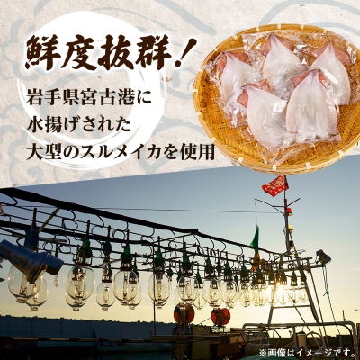 スルメイカの一夜干し5枚セット【配送不可地域：離島】