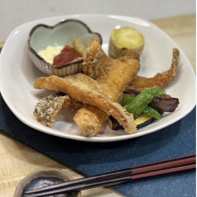 一夜干しかれい「ソウハチ 2尾」と「かれいの唐揚げ」を得意料理にするセット MM0261【配送不可地域：離島】