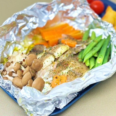 「かれいのホイル焼き」を得意料理にするセット 175g (切身2切:計150g、バジルソース25g)【配送不可地域：離島】