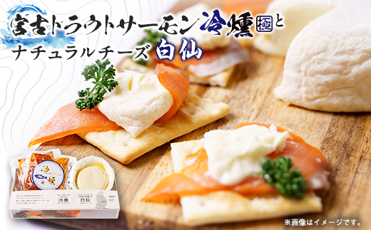 スモークサーモン(60g×2パック)×ナチュラルチーズ(140g×1パック)セット【配送不可地域：離島】