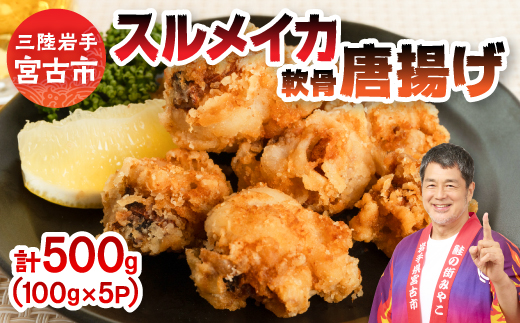 スルメイカ軟骨唐揚げ100g×5パック(500g)【配送不可地域：離島】