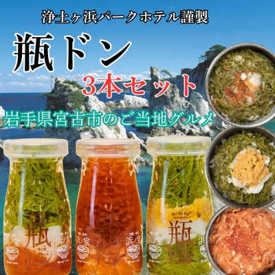 浄土ヶ浜パークホテル【瓶ドン浜ノ宝】3本セット【配送不可地域：離島】
