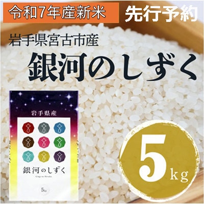 〈先行予約 12月より順次発送〉【令和7年産】岩手県産銀河のしずく 精米 5kg