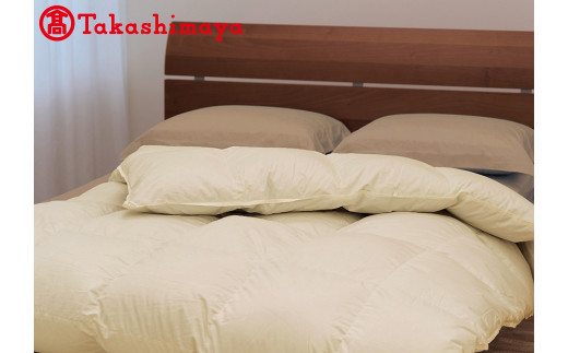 〈富士新幸〉ダブル 羽毛本掛けふとん　ポーランドホワイトグース ダウン93％【高島屋選定品】 【1781】