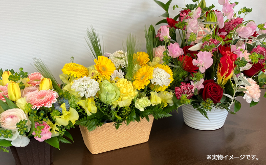 【母の日】フラワーアレンジメント　上品なお母さんに贈る、グラマラスレッド（レッド系）＜スペシャル＞ 【1526】