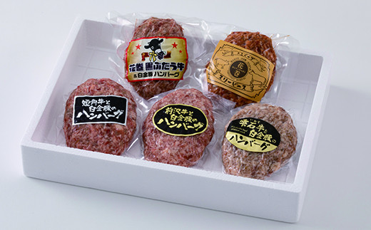 花巻ハンバーグセット（シングル5個入）5種詰め合わせ 【761】