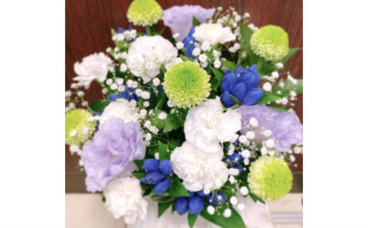 【定期便12ヶ月】日時指定可能 お供え用フラワーアレンジメント 【804】