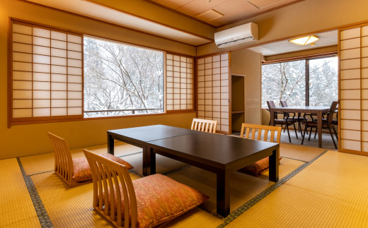 結びの宿 愛隣館  ペア宿泊券 お部屋食プラン (花かんむり/温泉露天風呂付客室) 【1195】