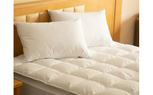 ダウンパッド（羽毛敷きパッド） クイーン［サステナブルなダウン×抗菌防臭生地］ 【1330】