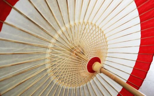 花巻傘　オーダーメイド番傘（家紋・名入れ和傘）（赤） 【663-2】