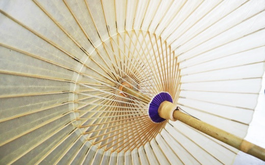 花巻傘　オーダーメイド番傘（家紋・名入れ和傘）（白） 【703】