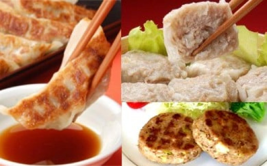 カスイ　岩手四元豚（餃子・焼売・ハンバーグ）詰合せ 【089】