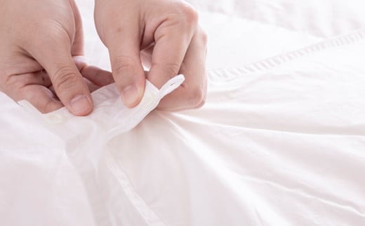 2枚合わせ 羽毛掛けふとん シングル［マザーホワイトグース95％×抗菌加工生地]　【1630】