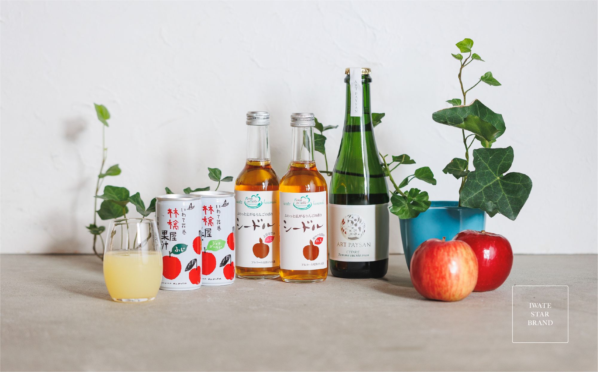 家族で楽しむ！花巻林檎のシードル＆ジュースセット 【1077】