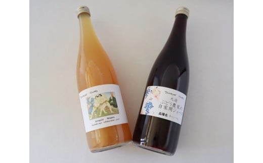 ぶどう農家の果汁100％ストレートジュース！ぶどうジュース・コラボジュース　2本（720ml）セット 【556】