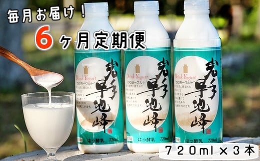 【6ヶ月定期便】早池峰のむヨーグルト３本セット 【639】