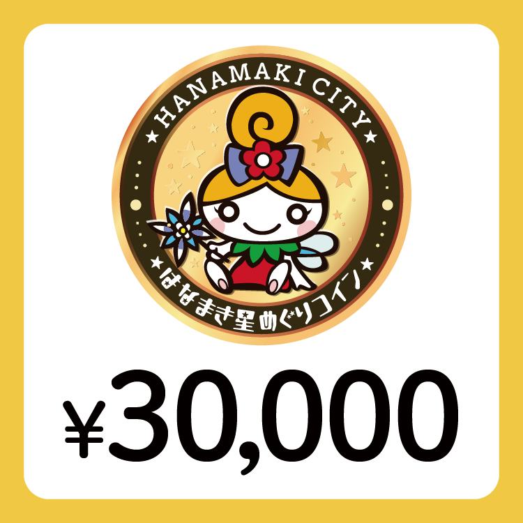 【ANAの旅先納税】電子商品券「はなまき星めぐりコイン」30,000円分