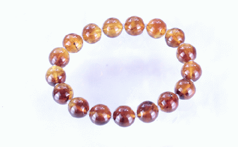 【久慈産琥珀】ブレスレット 10mm玉