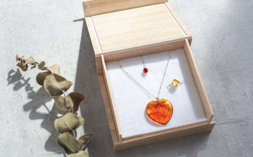 【完全受注生産品】久慈琥珀_Amber baby ring（刻印サービス）