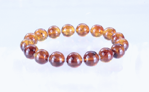 【久慈産琥珀】ブレスレット 10mm玉