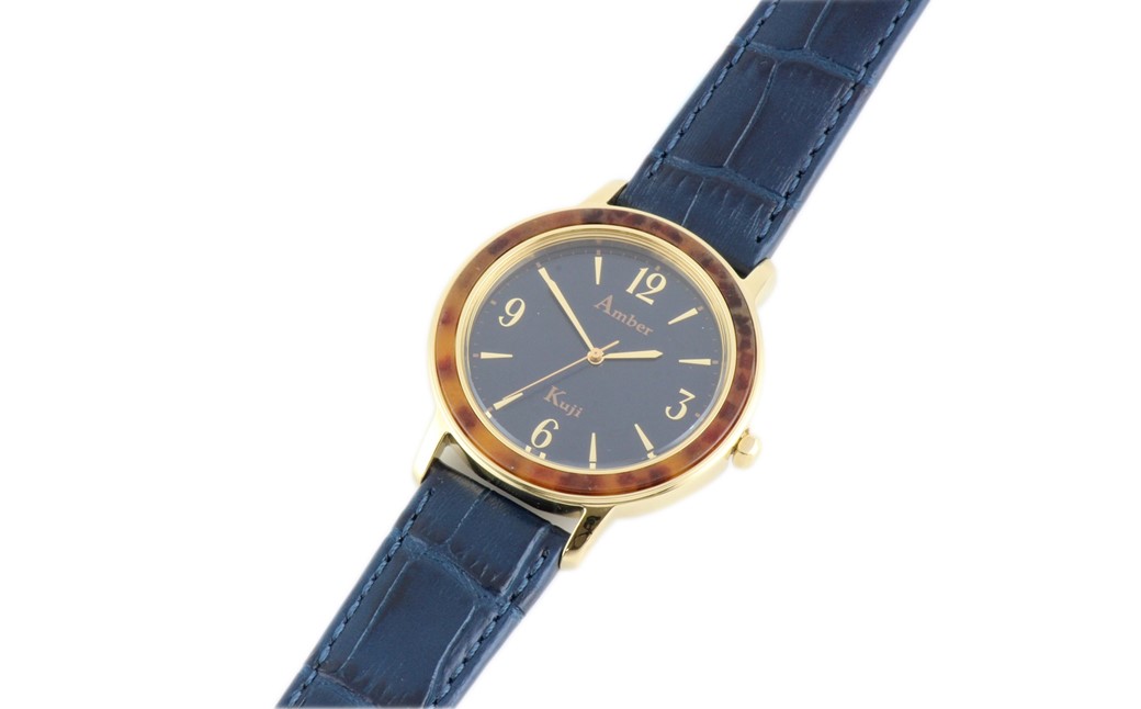 ソーラーパワーウォッチ レザーベルト（青系） 青系