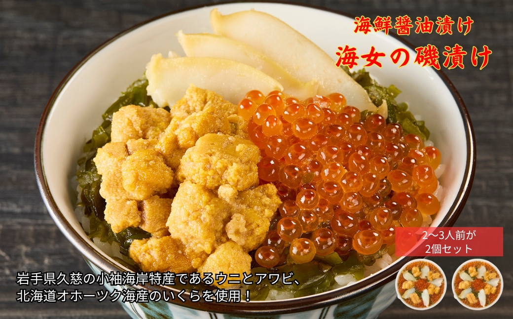 「海女の磯漬け 250g×2箱セット」海鮮 醤油漬け 海の幸 丼の具 うに あわび めかぶ いくら ミックス ギフト 個包装 詰め合わせ 時短 おかず ごはん お茶漬け 冷凍 長期保存 人気 ランキング おいしい おつまみ 【通常発送分（1ヵ月以内）】