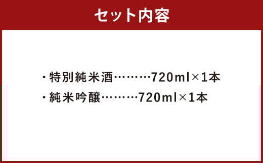 【南部美人】特別純米酒＆純米吟醸（720ml×2本・計1440ml）ギフト箱入 ／ 贈答品 お酒 日本酒 純米酒 酒 アルコール ギフト 飲み比べ お取り寄せ