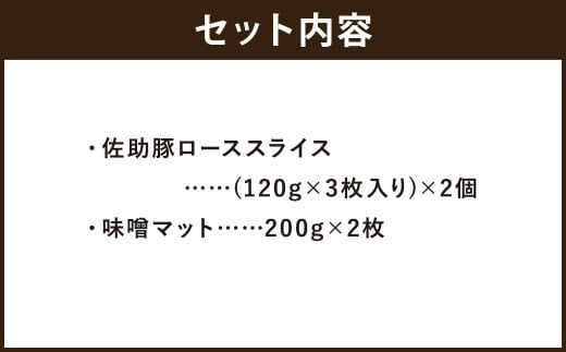 【佐助豚】ロース 味噌漬け／みそ 味付き 豚肉 ぶた肉 お肉 おかず 惣菜 国産 冷凍