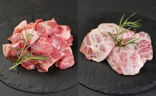 【佐助豚】ステーキ4種の食べ比べ セット／リブロース ロース ヒレクレピネット包み 肩ロースサイコロステーキ 豚肉 ぶた肉 冷蔵 国産 二戸市