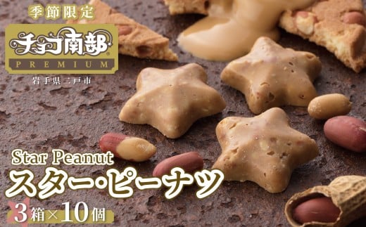 【季節限定】 チョコ南部PREMIUM Star Peanut（スターピーナツ) 30個 ／ チョコレート ピーナッツ お菓子 常温 岩手県 二戸市