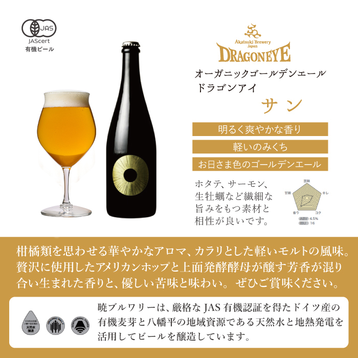 【ご贈答用】ドラゴンアイ「エールセット」750ml瓶【オーガニックビール】
