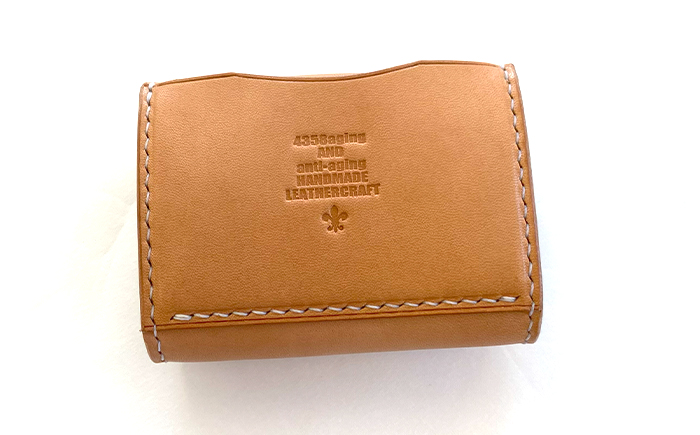レザー製ショートウォレット 【ナチュラル】／ 財布 お財布 革製品 本革 4358