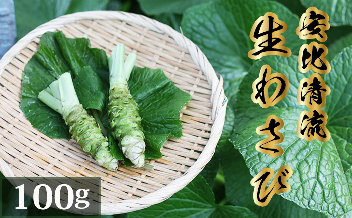 生わさび 100g 【安比清流山葵園】 ／ わさび 山葵 ワサビ 生山葵 生ワサビ 新鮮 薬味 産地直送 国産 岩手県産