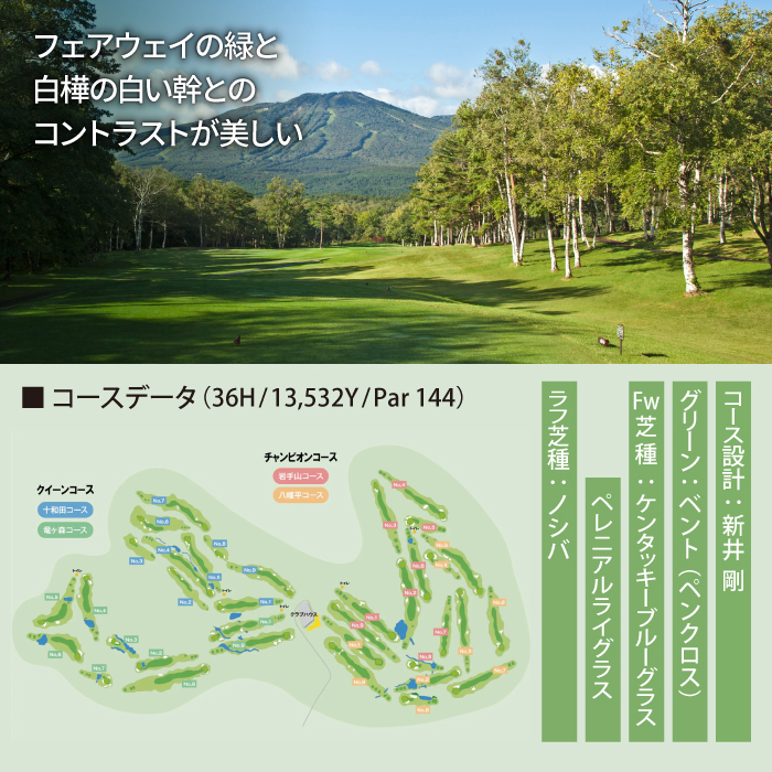 【安比高原ゴルフクラブ】チャンピオンコース（土日祝ゴルフプレー利用券／1名様）／ゴルフ CC 安比高原 大自然 プロゴルフ