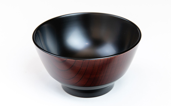 漆器 4寸椀 黒呂と木地呂塗り 【浅野奈生】 ／ 漆塗り 漆塗 食器 和食器 お椀 椀 多様椀 茶碗 漆椀