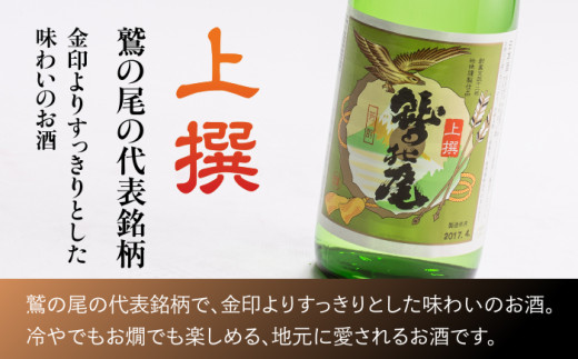 鷲の尾 祝樽（角樽）上撰 1800ml ／ 贈答酒 祝い酒 日本酒 地酒 おさけ お酒 さけ 酒 わしのお わしの尾 【澤口酒店】