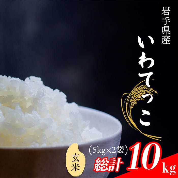 【令和7年産】 いわてっこ 玄米 10kg （5kg×2袋） ／ 中沢農産 こめ 米 コメ お米 おこめ ご飯 ごはん げんまい
