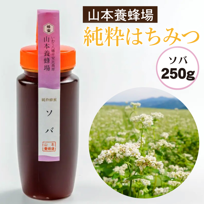 純粋はちみつ ソバ 250g 【山本養蜂場】 ／ ハチミツ 蜂蜜 そば 蕎麦