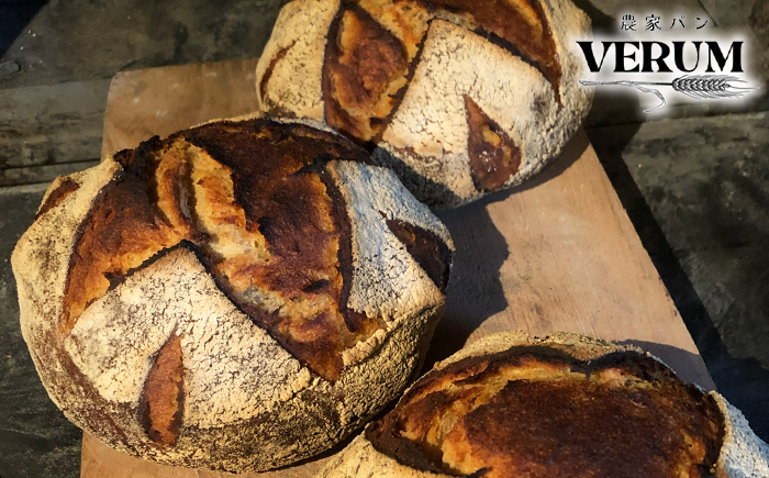薪窯パン 有機コラサン 2個 × 3ヶ月定期便 [ 農家パン VERUM ] / パン ぱん ブレッド ベーカリー 古代小麦 薪窯 薪窯焼き 薪窯焼 石窯パン 石窯 卵不使用 乳製品不使用 乳不使用