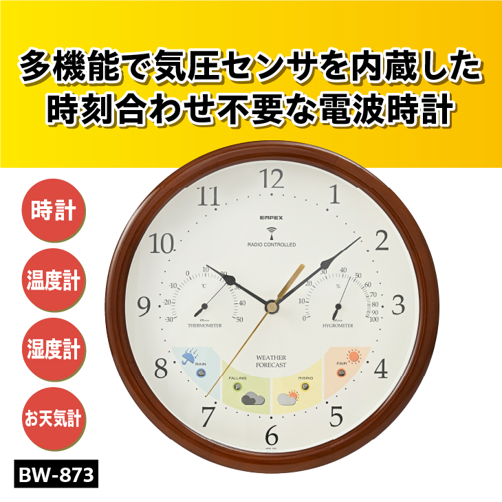 ウェザーパル電波時計 1台4役 BW-873 [AJ057]